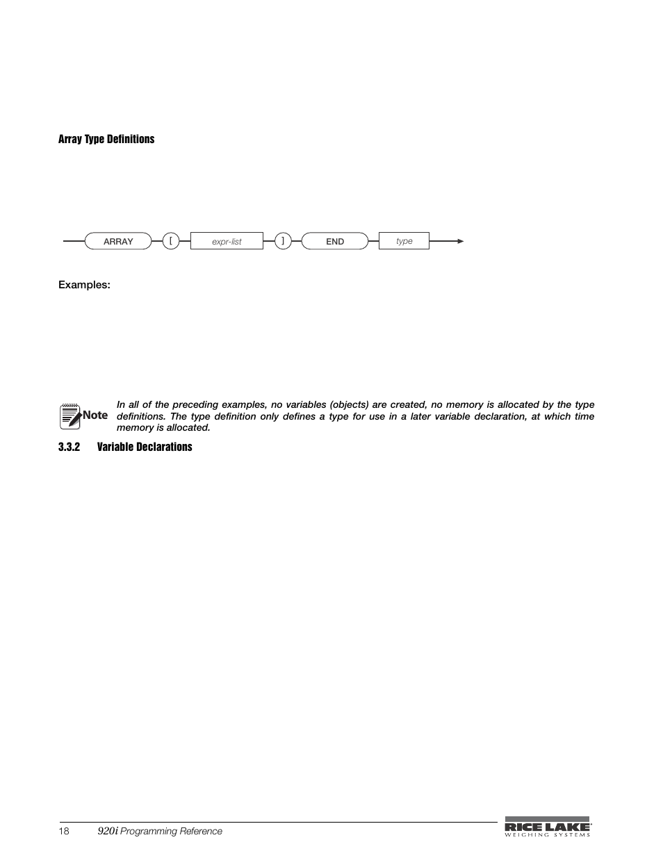 2 variable declarations, Variable declarations | Rice Lake iRite IDE User Manual | Page 22 / 108