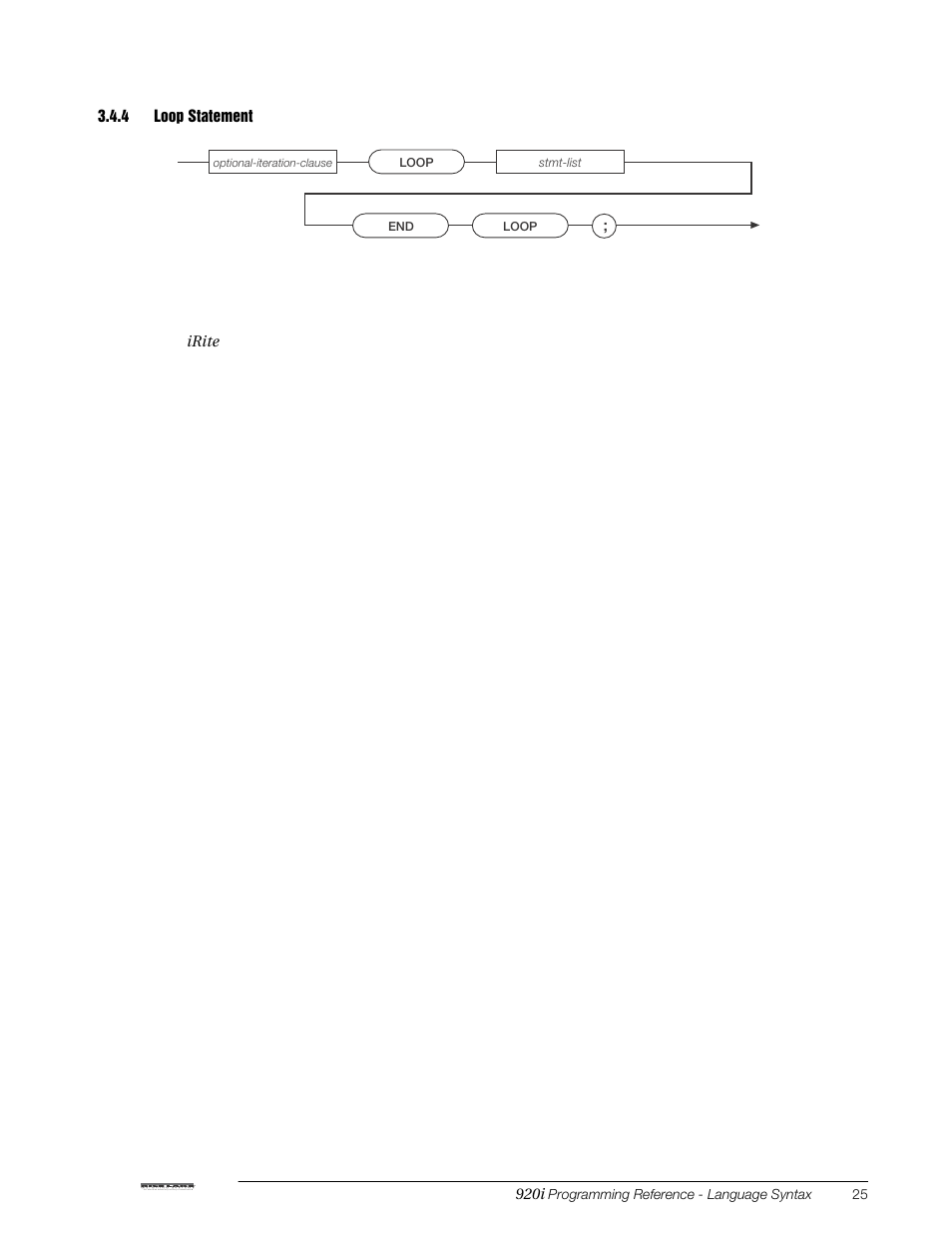 4 loop statement, Loop statement | Rice Lake iRite IDE User Manual | Page 29 / 108