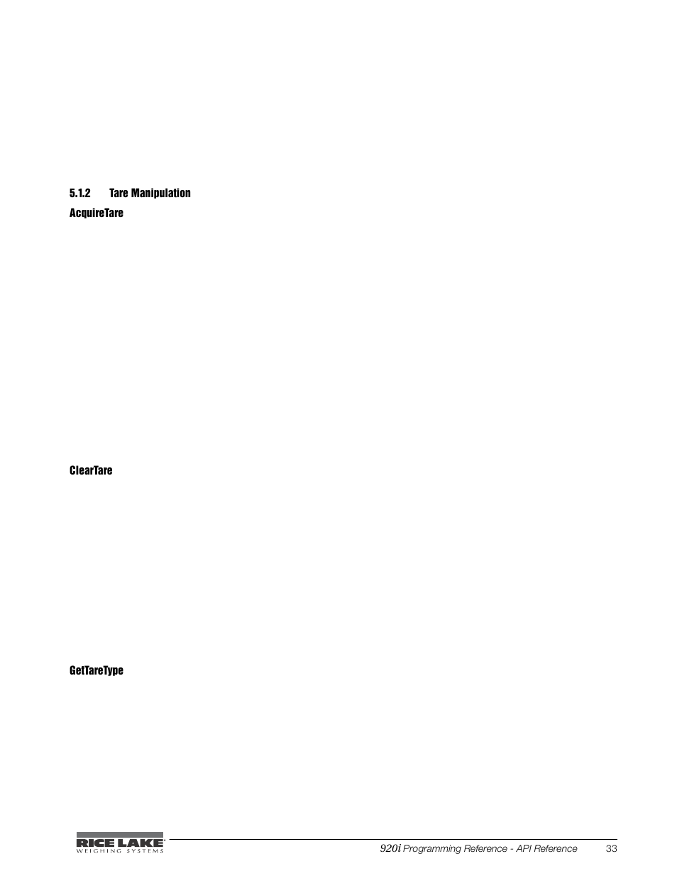 2 tare manipulation, Tare manipulation | Rice Lake iRite IDE User Manual | Page 37 / 108