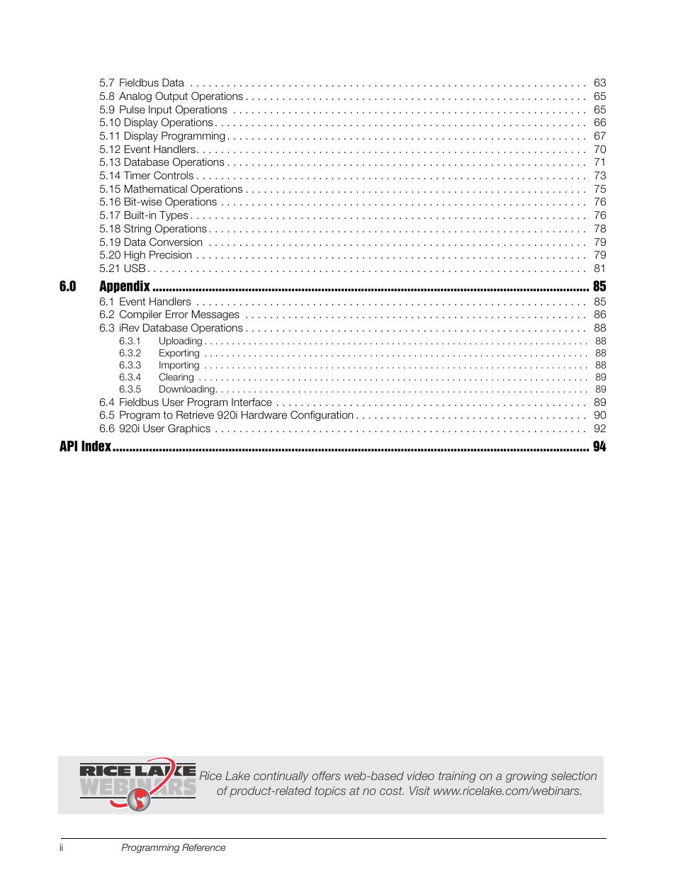 Rice Lake iRite IDE User Manual | Page 4 / 108