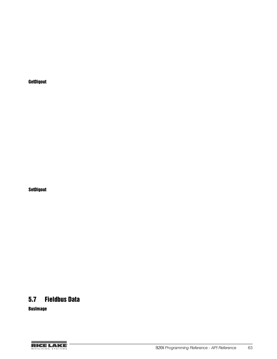 7 fieldbus data | Rice Lake iRite IDE User Manual | Page 67 / 108