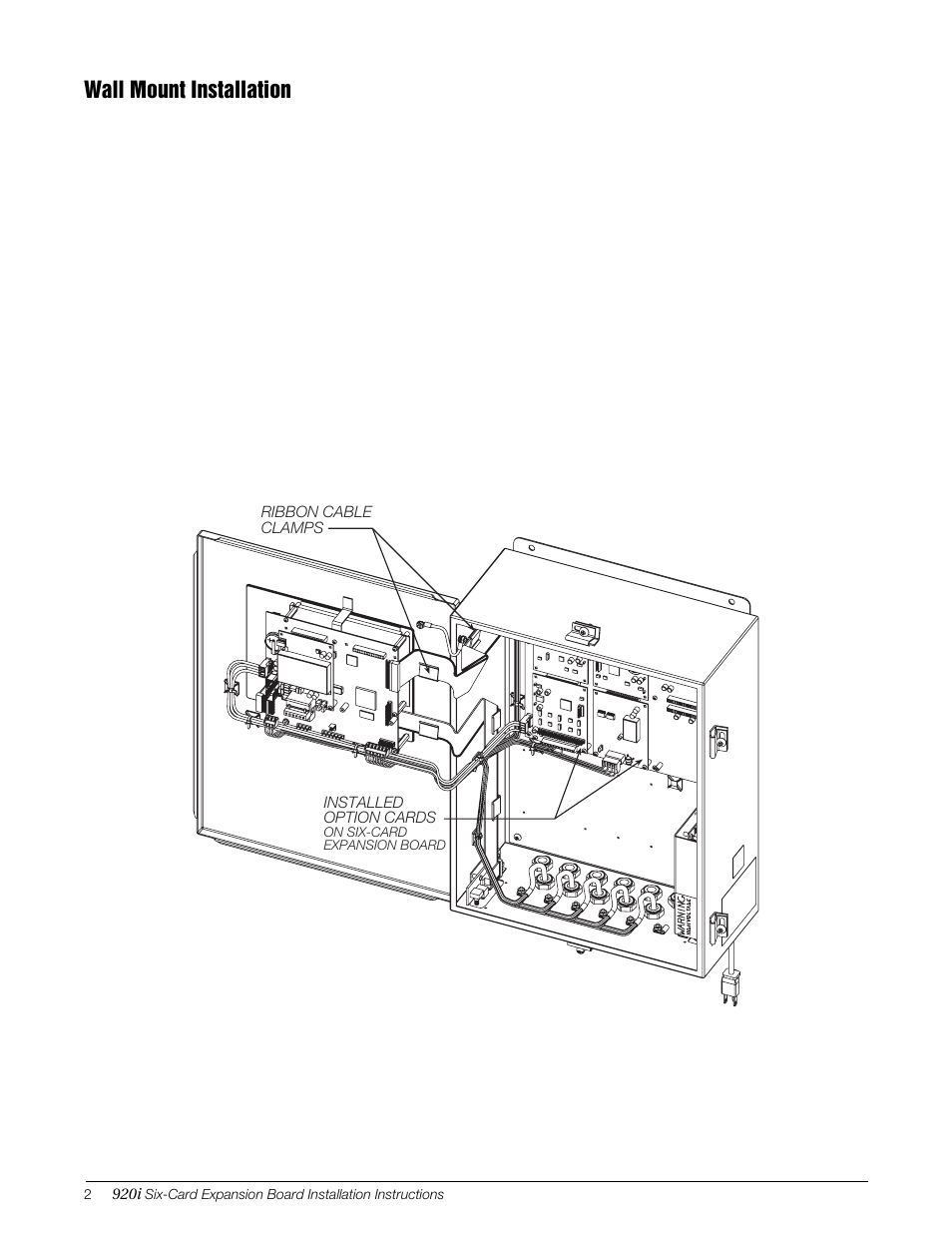 Wall mount installation | Rice Lake 920i Six Card Expansion Board User Manual | Page 2 / 3