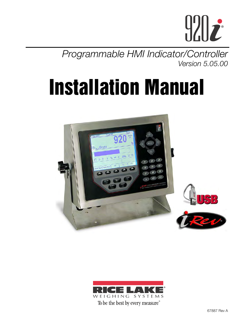 Rice Lake 920i USB Installation Manual V5.05 User Manual | 142 pages