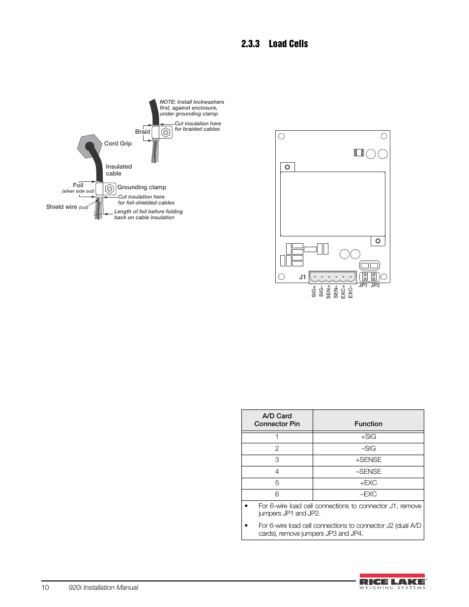 3 load cells, Load cells, Figure 2-2). f | Rice Lake 920i USB Installation Manual V5.05 User Manual | Page 16 / 142