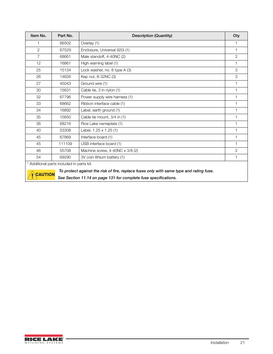 Rice Lake 920i USB Installation Manual V5.05 User Manual | Page 27 / 142