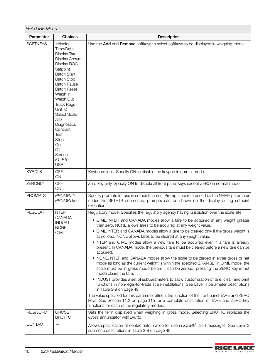 Rice Lake 920i USB Installation Manual V5.05 User Manual | Page 52 / 142