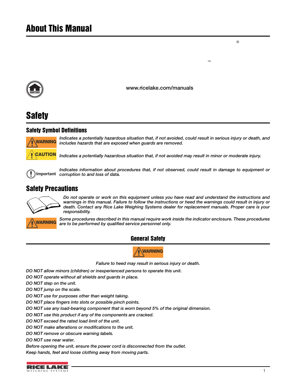 Rice Lake 920i USB Installation Manual V5.05 User Manual | Page 7 / 142