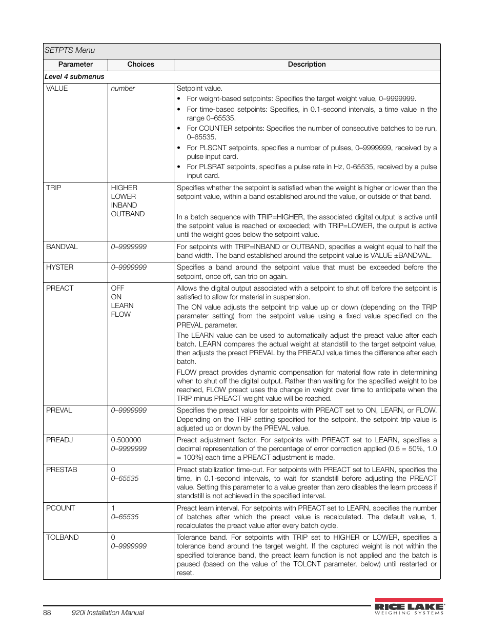 Rice Lake 920i USB Installation Manual V5.05 User Manual | Page 94 / 142