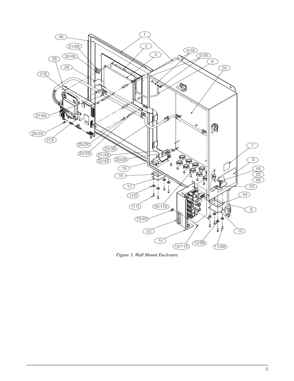 3 thro | Rice Lake 920i Wall Mount Enclosure User Manual | Page 5 / 6