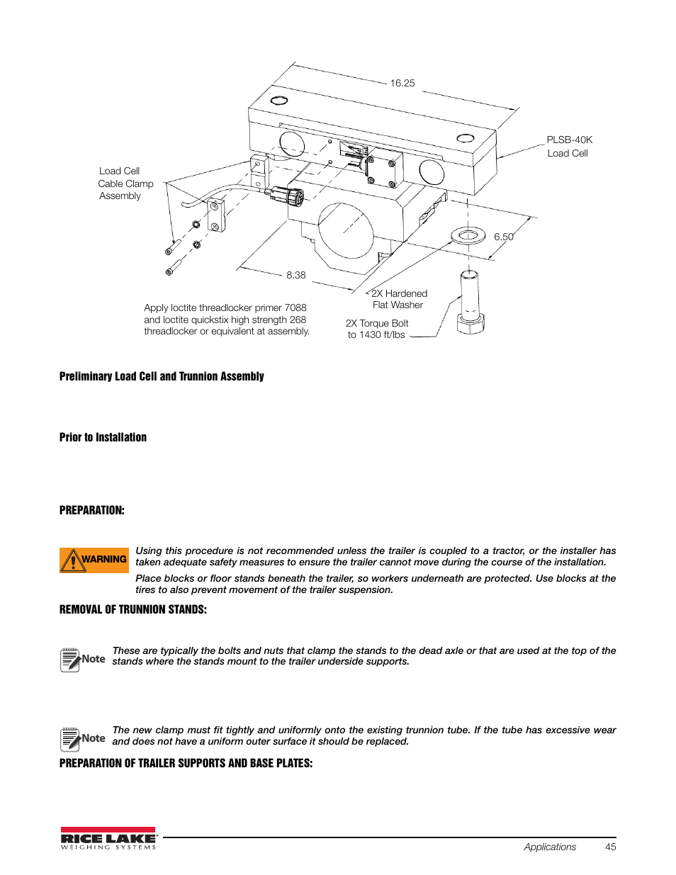 Rice Lake Combination System - Precision Loads On-Board Weighing Systems User Manual | Page 49 / 80