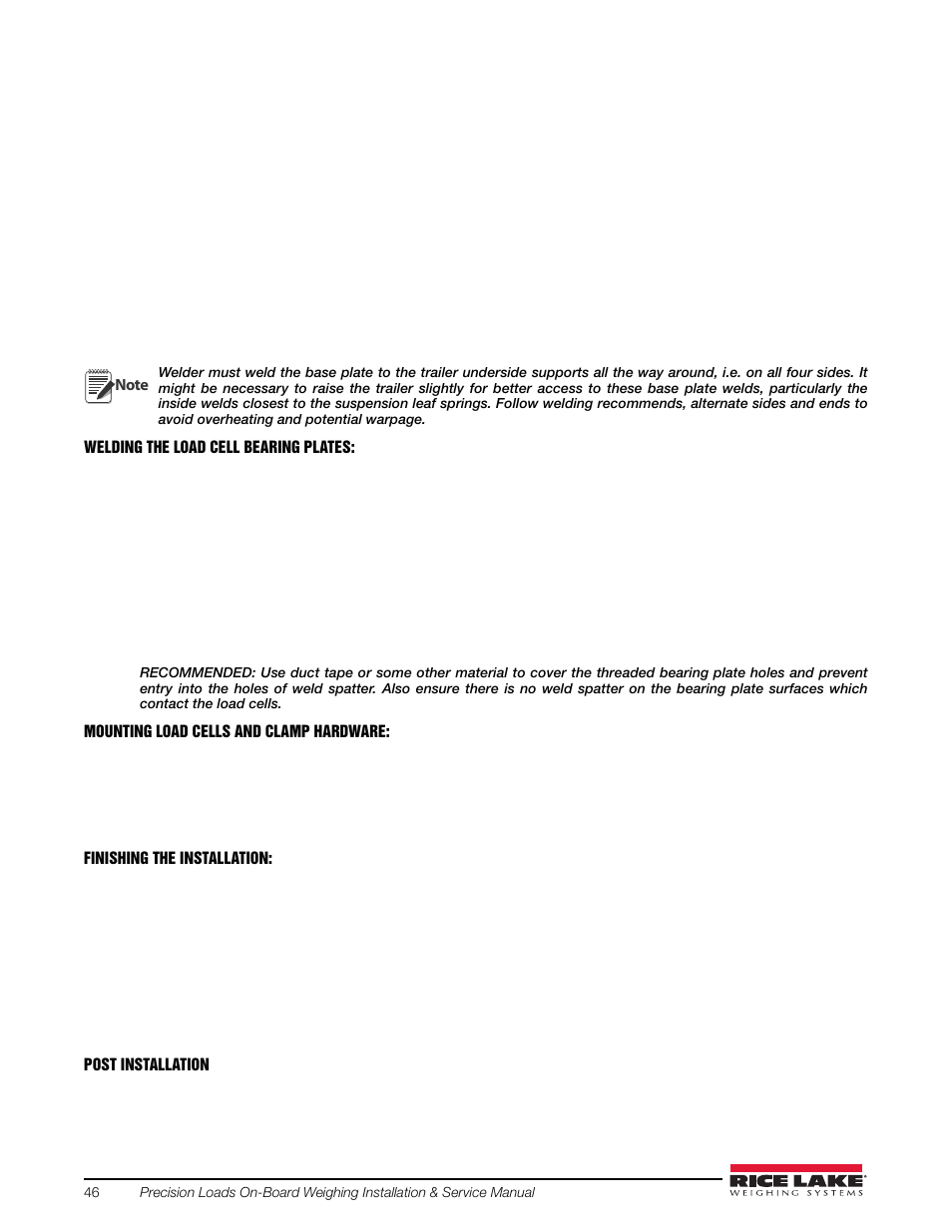 Rice Lake Combination System - Precision Loads On-Board Weighing Systems User Manual | Page 50 / 80