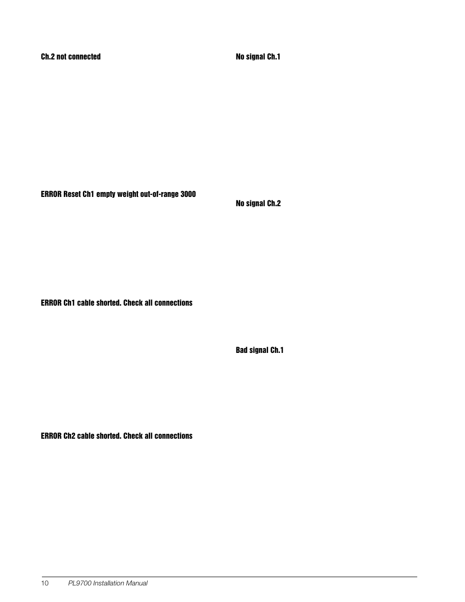 Rice Lake Combination System - Precision Loads PL9700 Indicator User Manual | Page 14 / 26