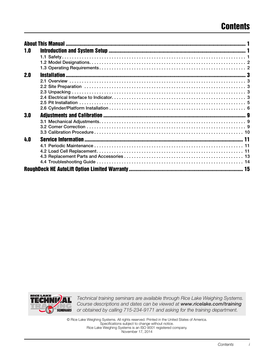 Rice Lake AutoLift HE Low-Profile Lift User Manual | Page 3 / 22