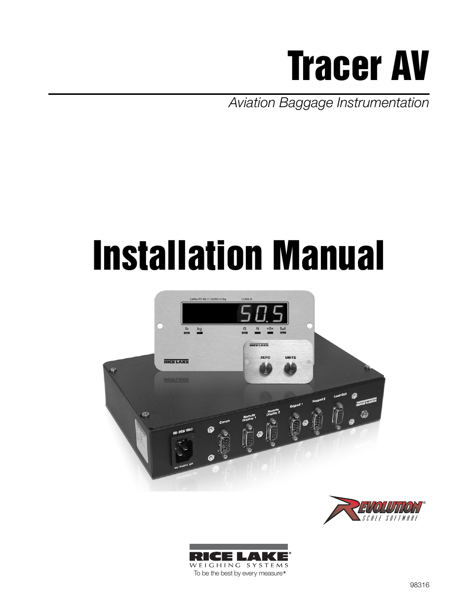 Rice Lake Tracer AV User Manual | 48 pages
