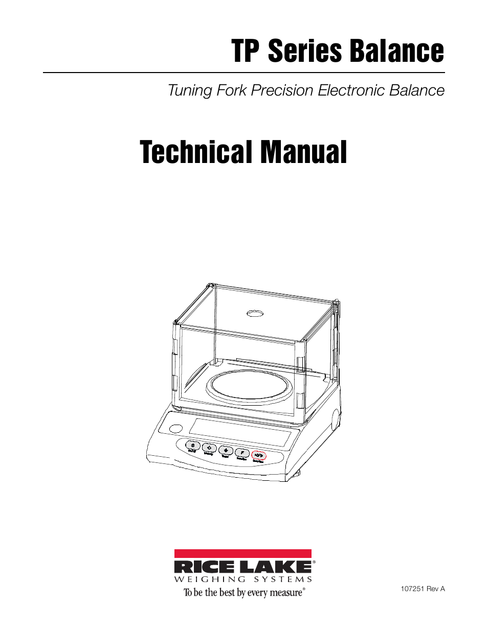 Rice Lake TP Series, Rice Lake Weighing Systems - Balance Manual User Manual | 36 pages