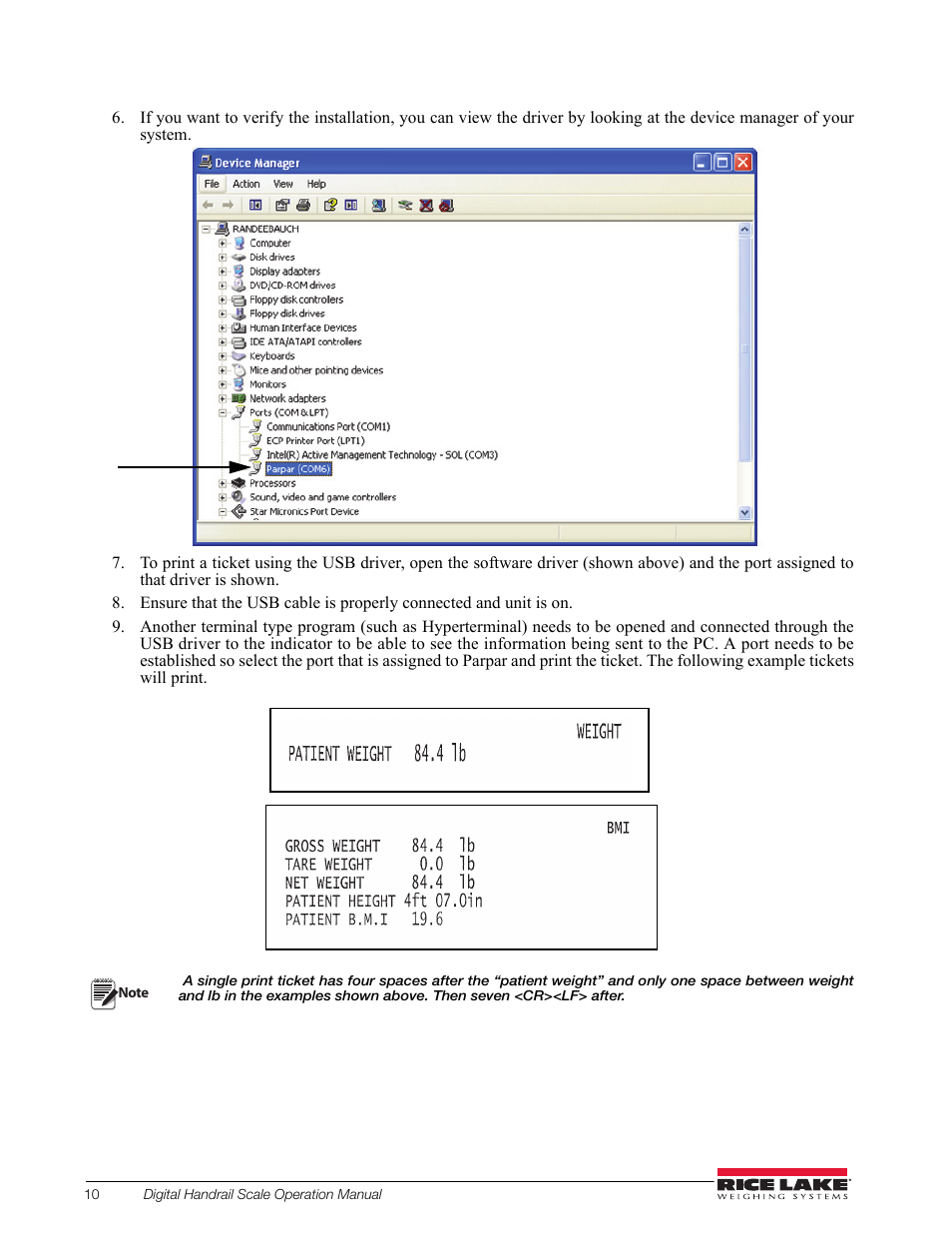 Rice Lake Bariatric Handrail (250-10-2) - Rice Lake Digital Handrail Scale Operation Instructions User Manual | Page 14 / 22