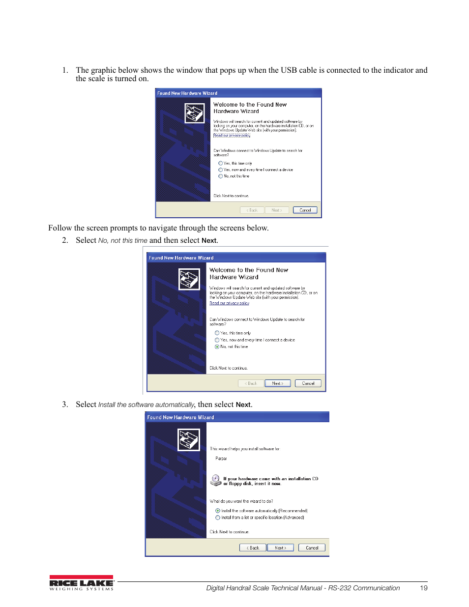 Rice Lake Bariatric Handrail (250-10-2) - Rice Lake Digital Handrail Scale Technical Instructions User Manual | Page 23 / 32