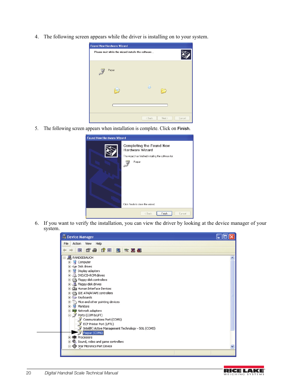 Rice Lake Bariatric Handrail (250-10-2) - Rice Lake Digital Handrail Scale Technical Instructions User Manual | Page 24 / 32