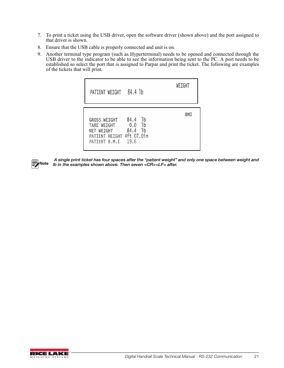 Rice Lake Bariatric Handrail (250-10-2) - Rice Lake Digital Handrail Scale Technical Instructions User Manual | Page 25 / 32