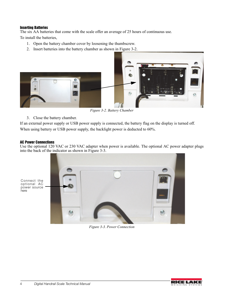 Rice Lake Bariatric Handrail (250-10-2) - Rice Lake Digital Handrail Scale Technical Instructions User Manual | Page 8 / 32