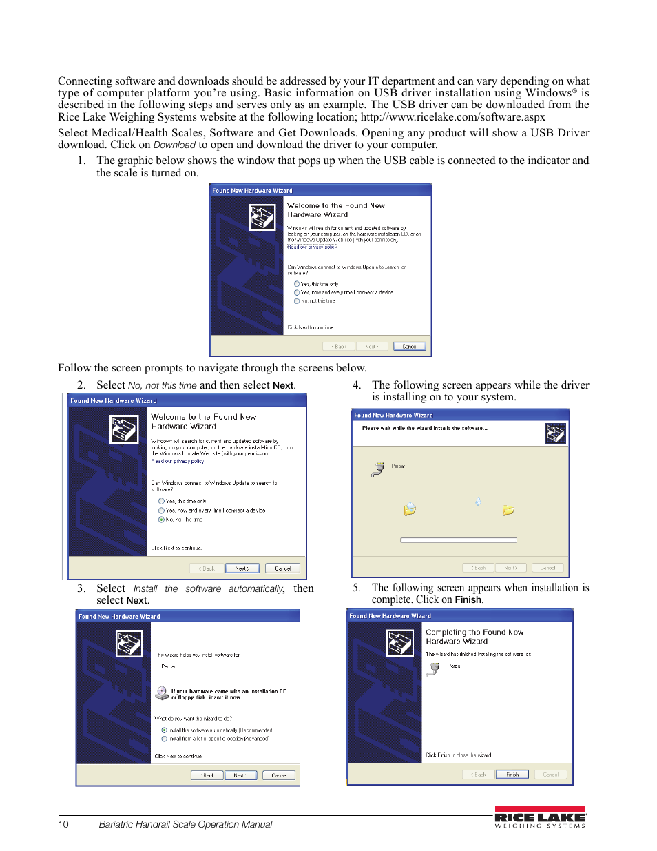 Rice Lake Bariatric Handrail with Chair Seat (250-10-4) - Operation Instructions User Manual | Page 14 / 22