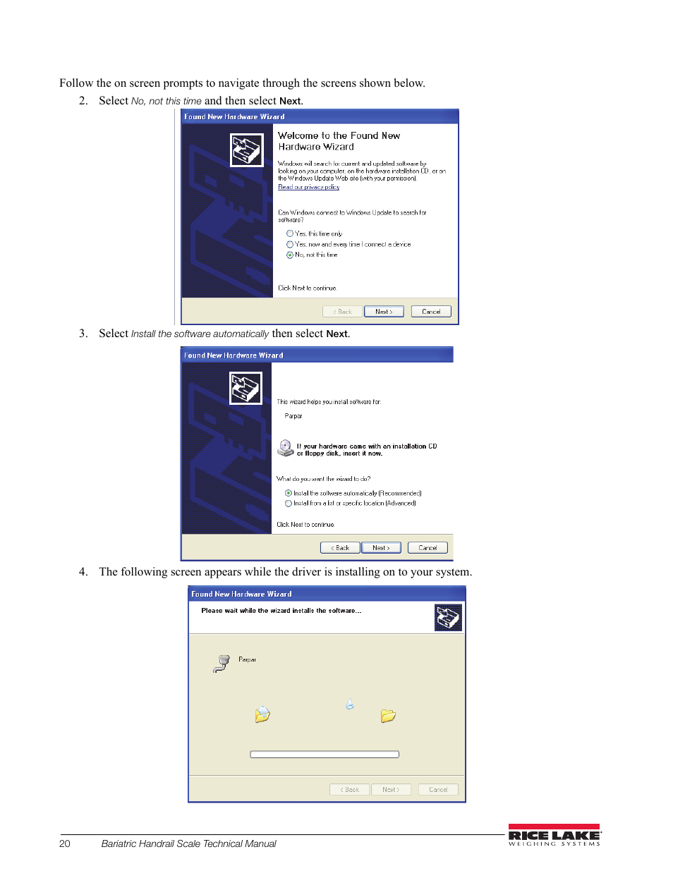 Rice Lake Bariatric Handrail with Chair Seat (250-10-4) - Technical Instructions User Manual | Page 24 / 32