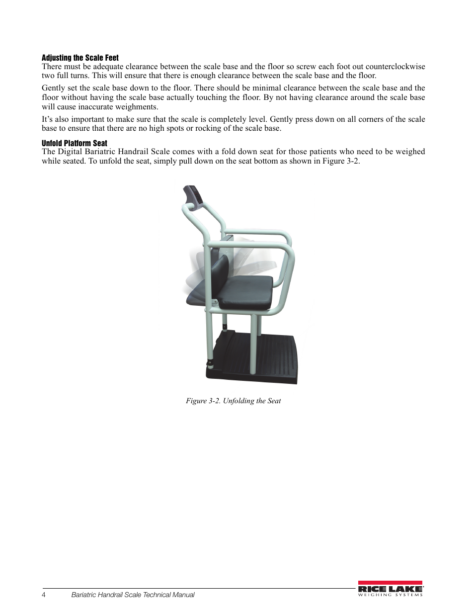 Rice Lake Bariatric Handrail with Chair Seat (250-10-4) - Technical Instructions User Manual | Page 8 / 32