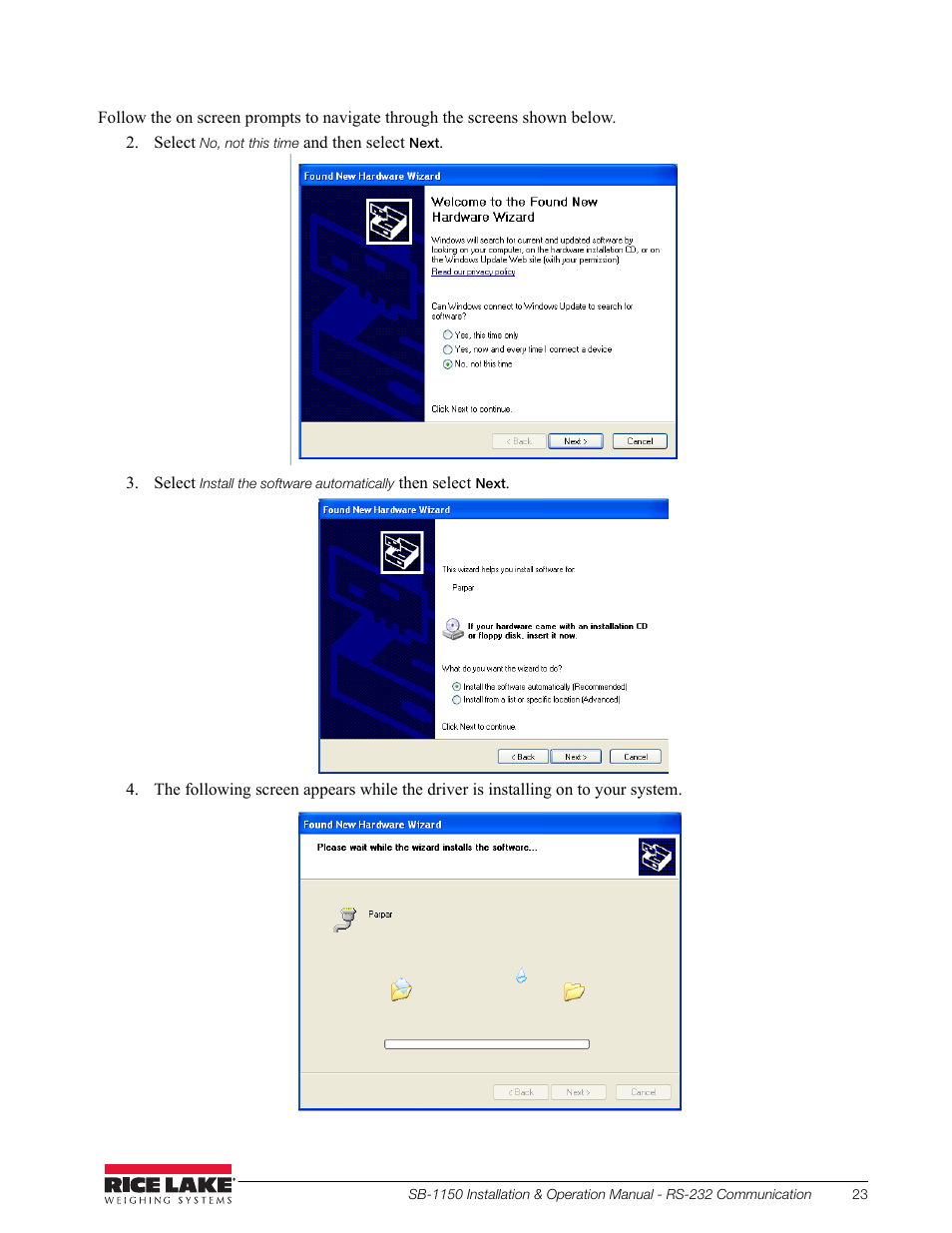 Rice Lake Bariatric Wheelchair Scale (SB-1150) User Manual | Page 27 / 38