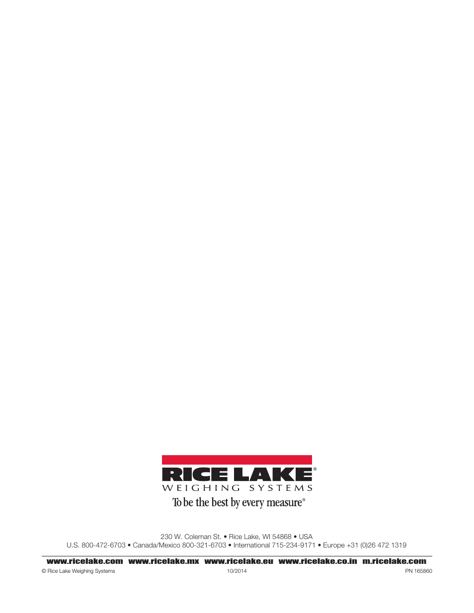 Rice Lake BCi Belt Scale - Calibration Guide User Manual | Page 16 / 16