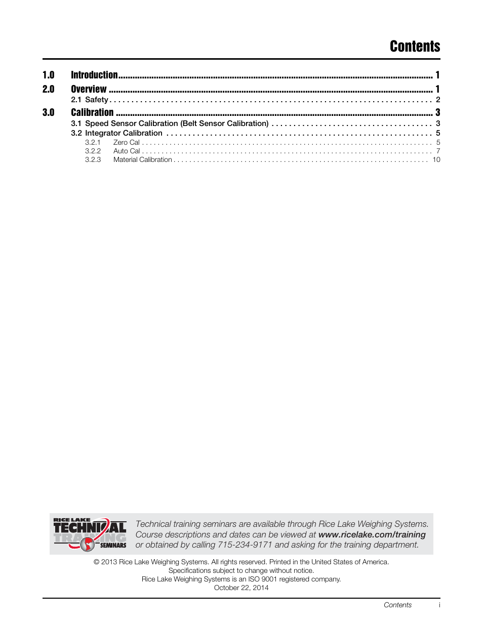 Rice Lake BCi Belt Scale - Calibration Guide User Manual | Page 3 / 16