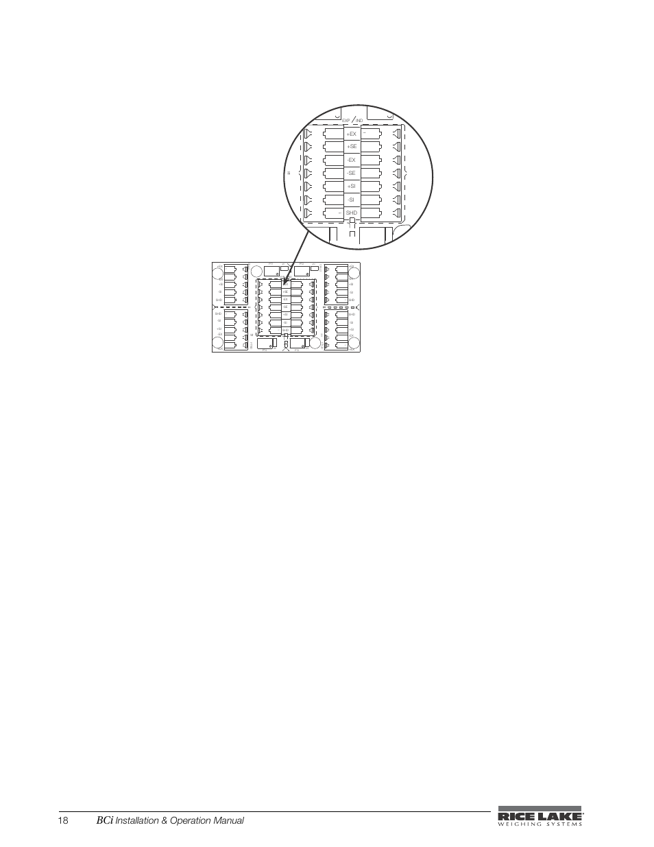 Figure 2-8. expansion port location, Installation & operation manual | Rice Lake BCi Belt Scale - Installation & Operation Manual Version 2.00 User Manual | Page 24 / 74