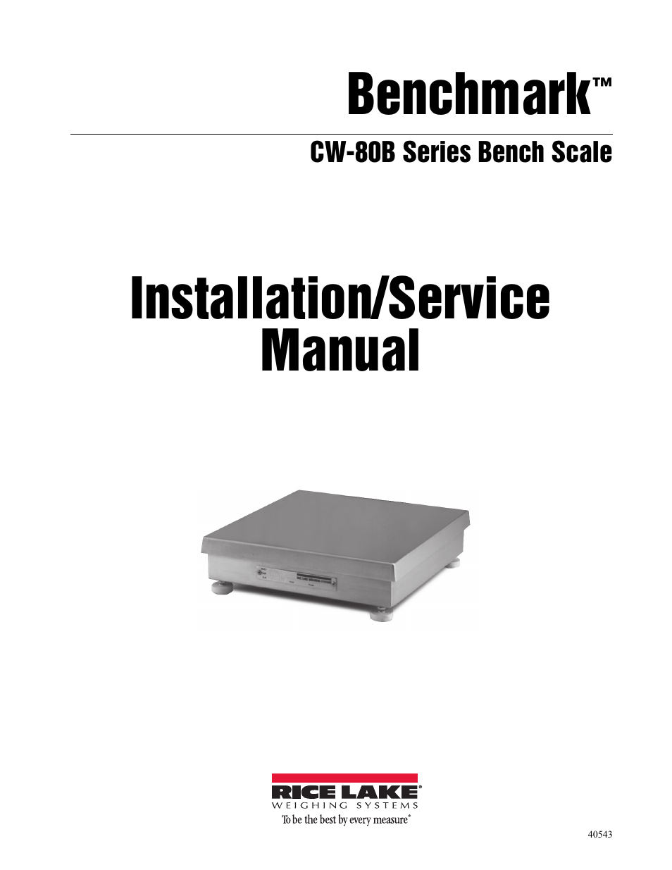 Rice Lake BenchMark CW-80 Base User Manual | 16 pages