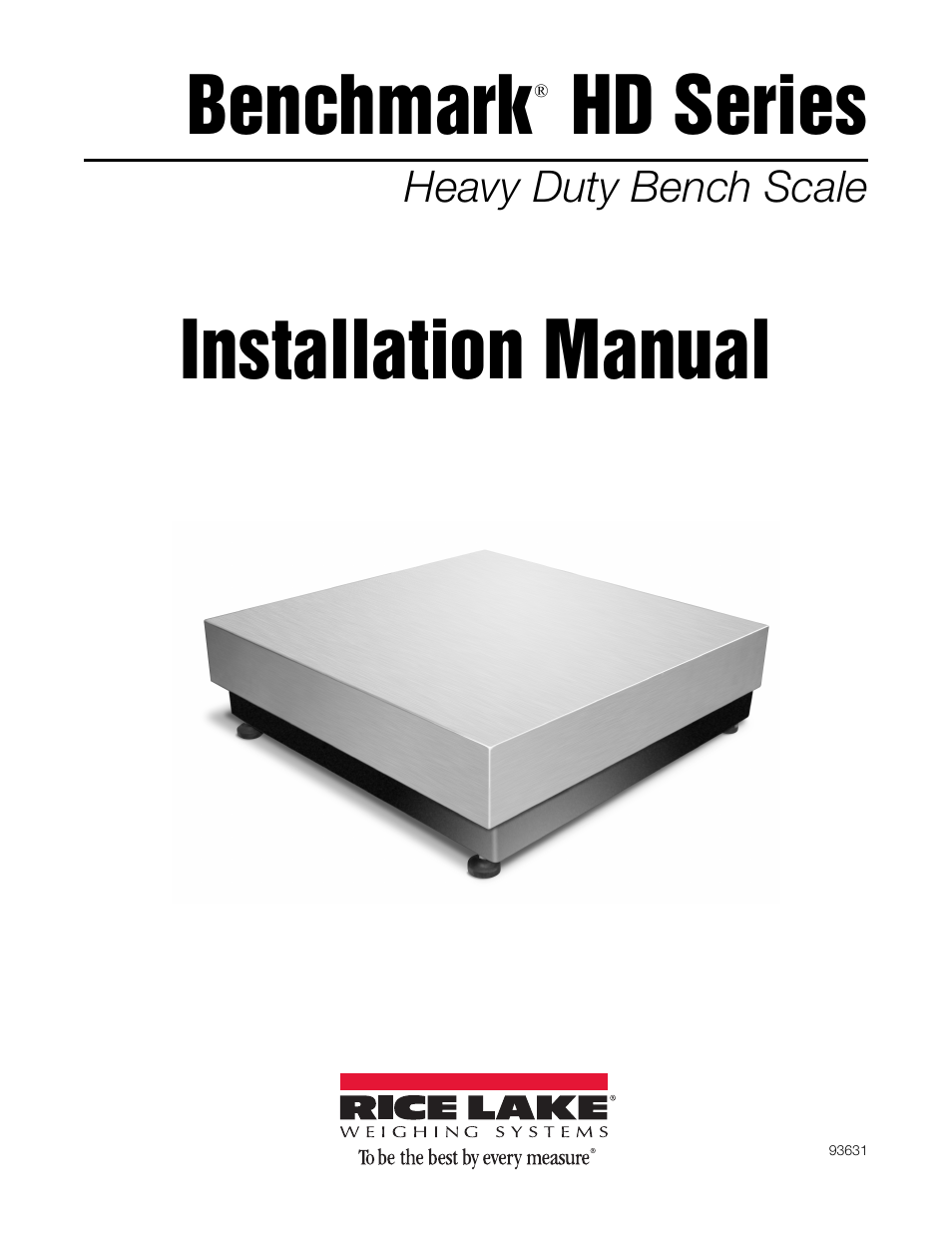 Rice Lake BenchMark HD User Manual | 16 pages