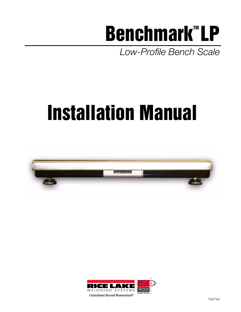 Rice Lake BenchMark LP User Manual | 13 pages