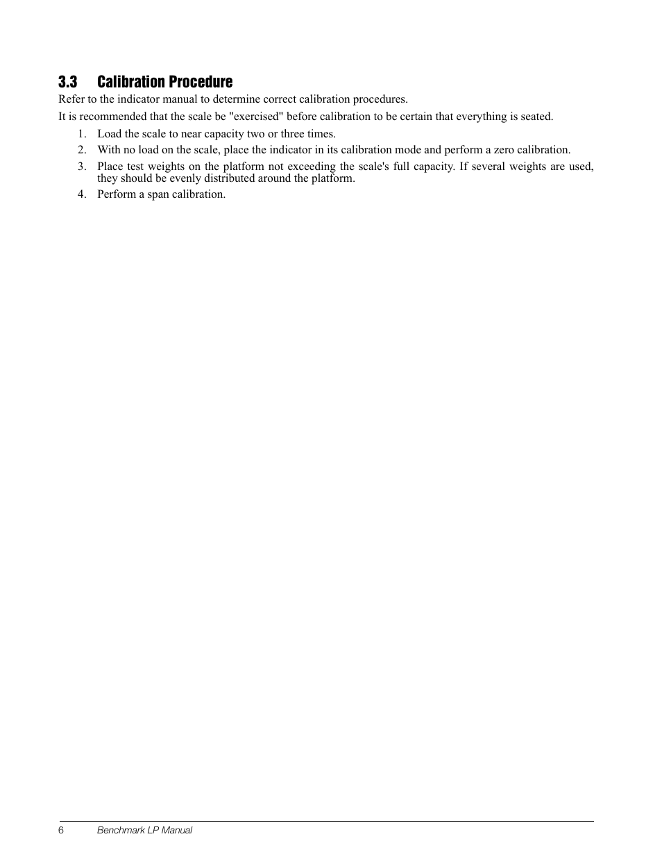 3 calibration procedure | Rice Lake BenchMark LP User Manual | Page 10 / 13