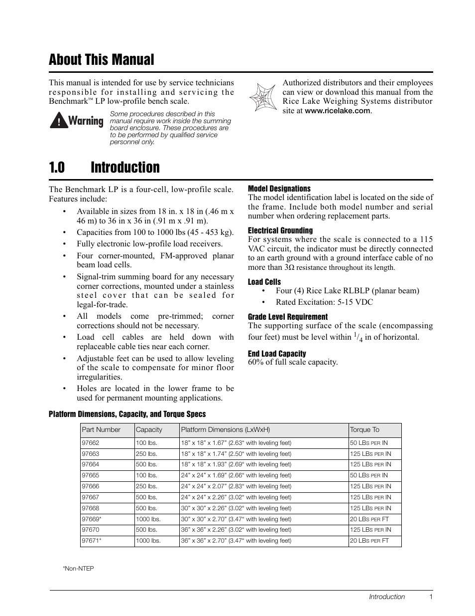 Rice Lake BenchMark LP User Manual | Page 5 / 13