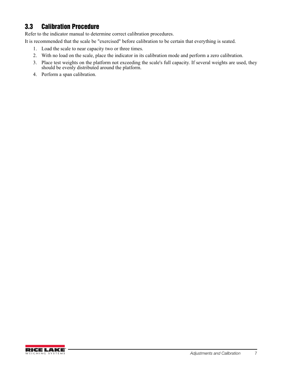 3 calibration procedure | Rice Lake BenchMark LP User Manual | Page 11 / 18