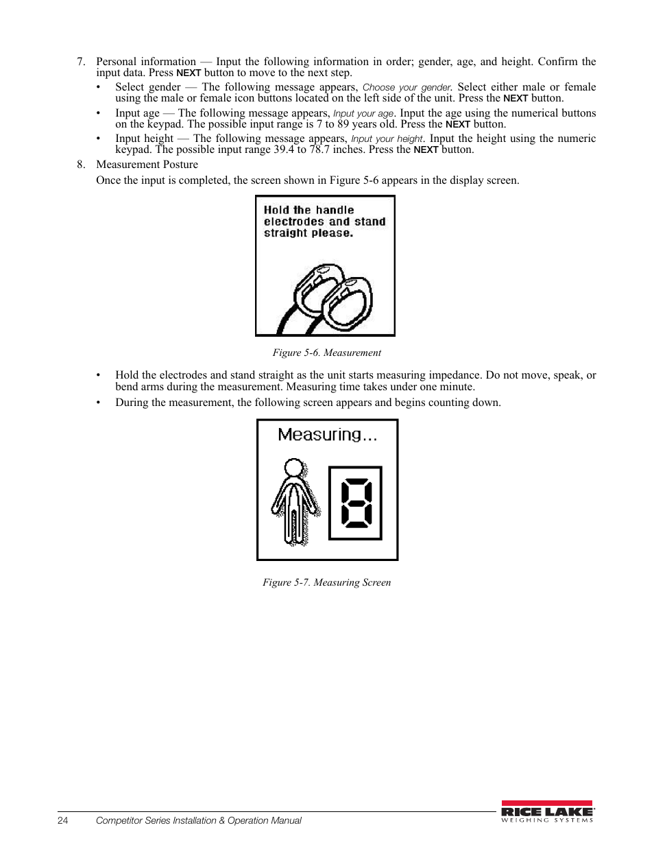 Rice Lake Upper Body Single Frequency Composition Analyzer - D1000-2 User Manual | Page 28 / 48