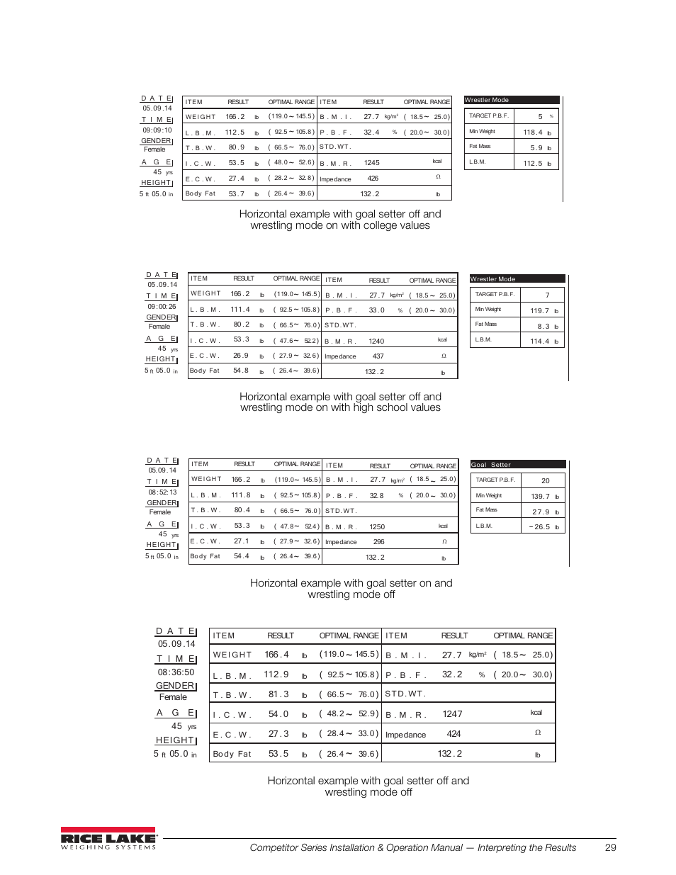 Rice Lake Upper Body Single Frequency Composition Analyzer - D1000-2 User Manual | Page 33 / 48