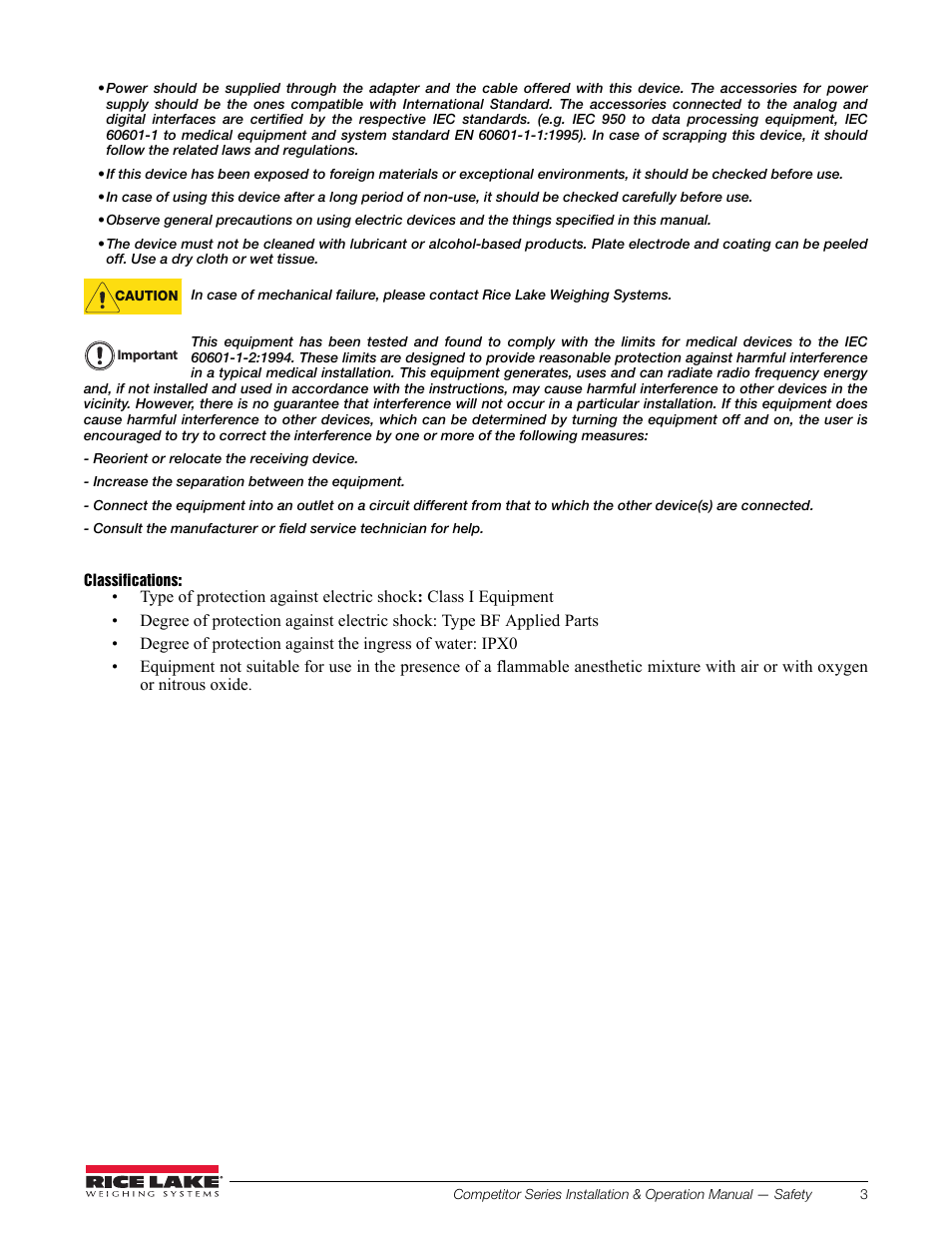 Rice Lake Upper Body Single Frequency Composition Analyzer - D1000-2 User Manual | Page 7 / 48