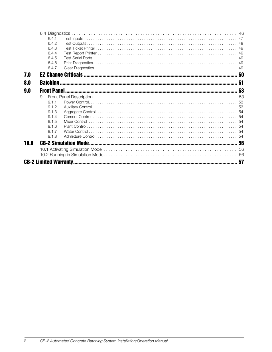 Rice Lake CB-2 Concrete Batch Controller Version 1.0 User Manual | Page 4 / 60