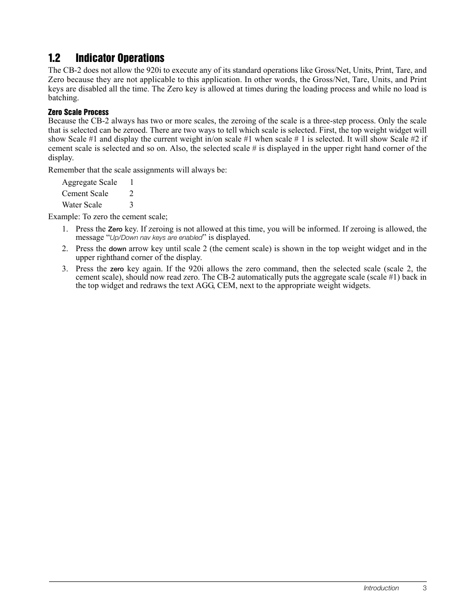 2 indicator operations | Rice Lake CB-2 Concrete Batch Controller Version 1.0 User Manual | Page 7 / 60