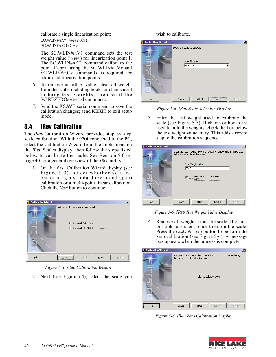 4 irev calibration | Rice Lake CB-2 Concrete Batch Controller Version 2.0 User Manual | Page 46 / 91