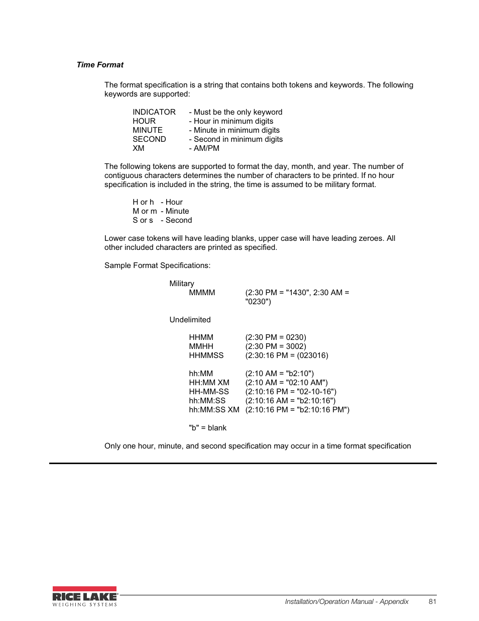 Rice Lake CB-2 Concrete Batch Controller Version 2.0 User Manual | Page 85 / 91