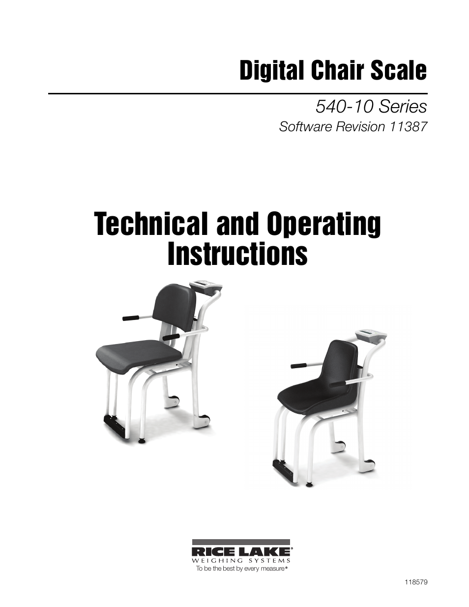 Rice Lake Chair Scales User Manual | 32 pages