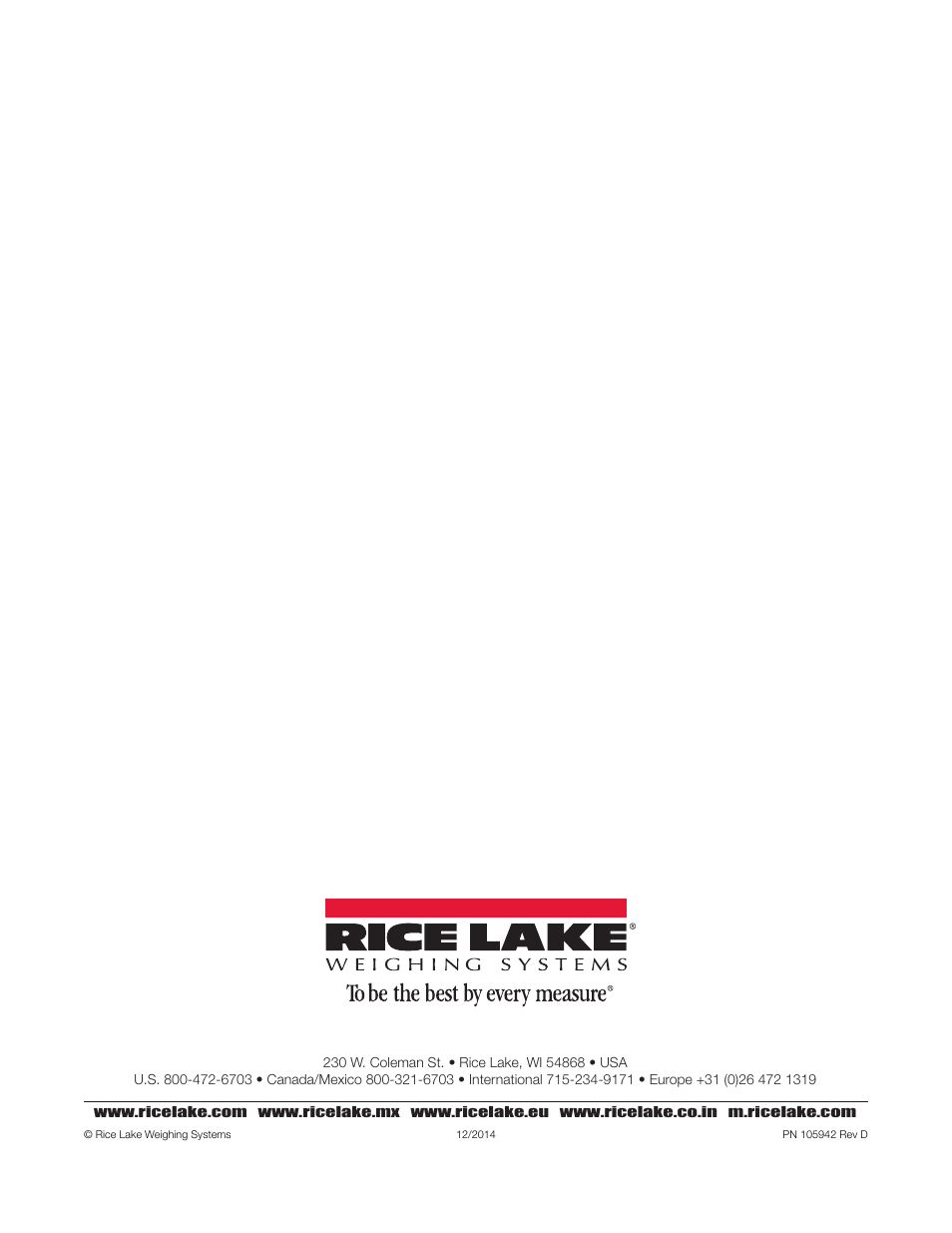 Rice Lake Static Weighing User Manual | Page 78 / 78