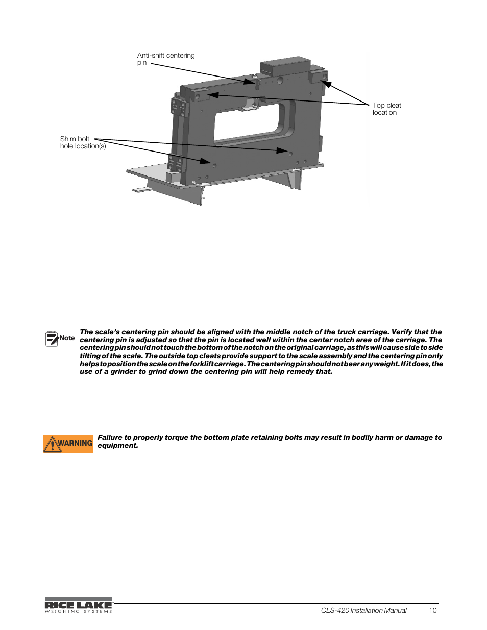 Rice Lake CLS-420 Cargo Lift Scale Installation Manual User Manual | Page 15 / 66