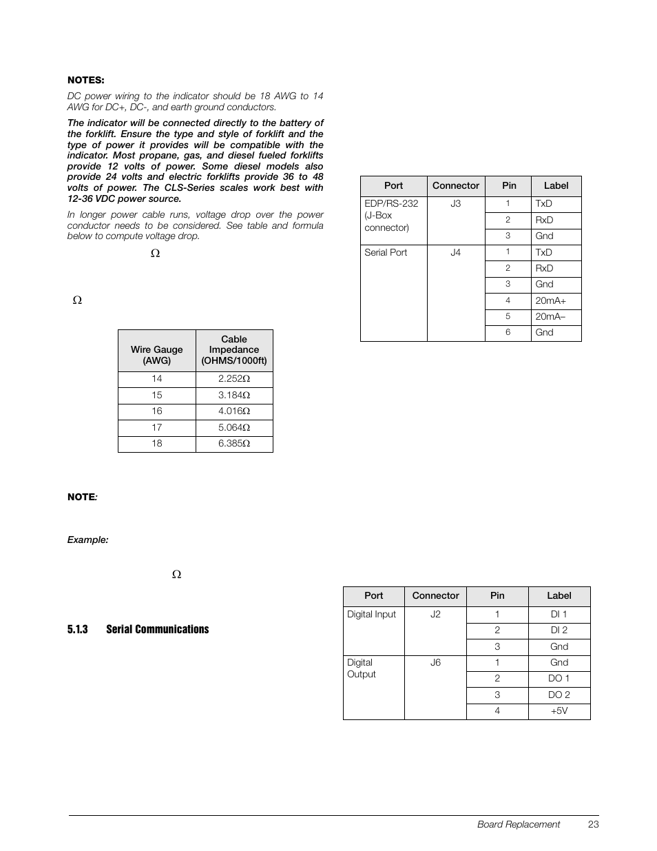 3 serial communications, Serial communications | Rice Lake Lift Truck/Pallet Jack Scales - CLS-Series User Manual | Page 27 / 46