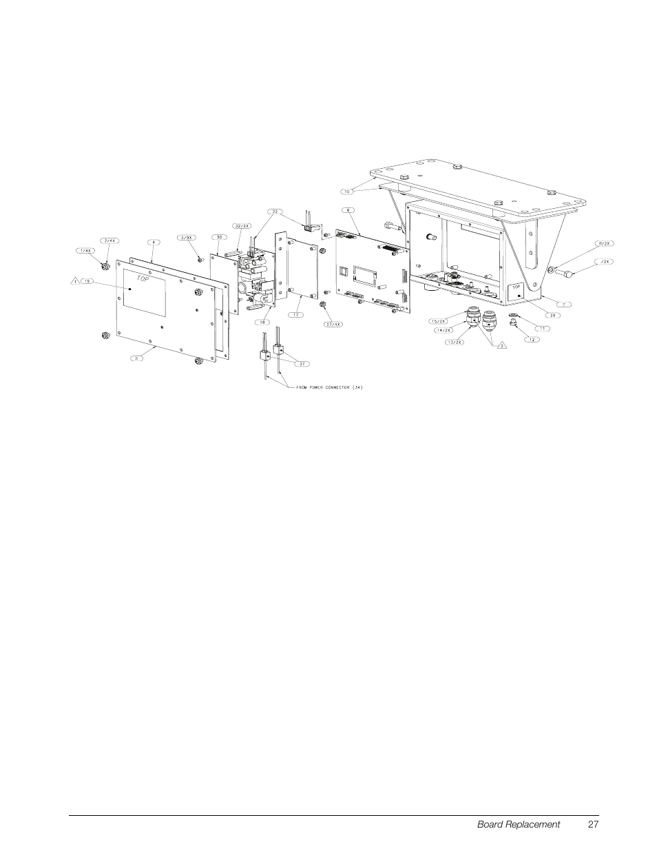 Board replacement 27 | Rice Lake Lift Truck/Pallet Jack Scales - CLS-Series User Manual | Page 31 / 46