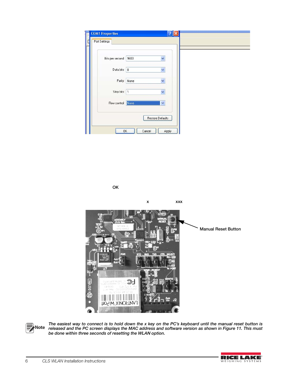 Rice Lake CLS-920 WLAN Option User Manual | Page 6 / 14